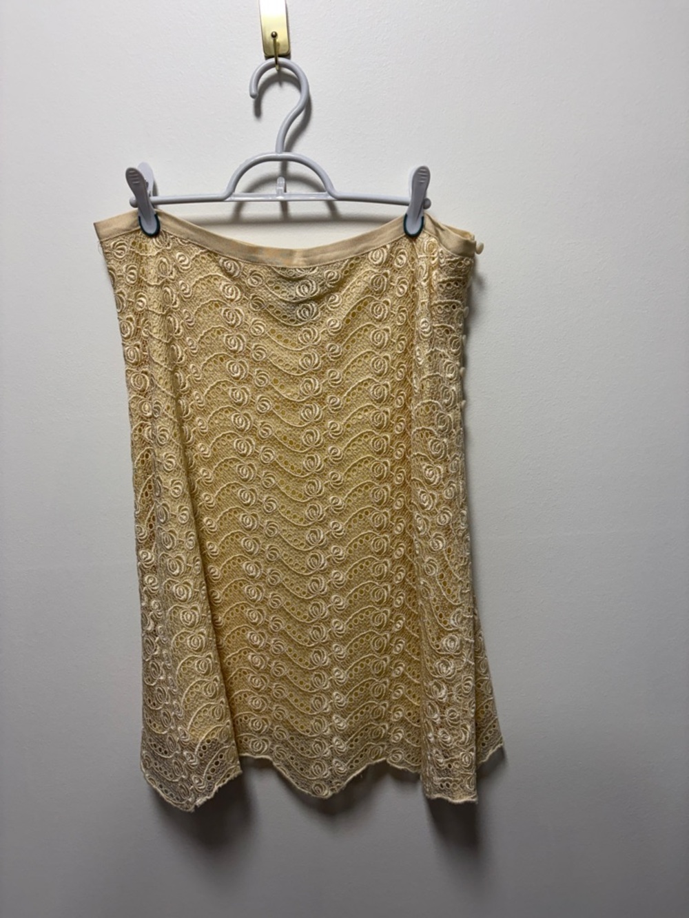 Lace A-Line Skirt in Cream
